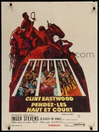 1f871 HANG 'EM HIGH French 24x32 '68 Clint Eastwood classic, cool Sandy Kossin western art!
