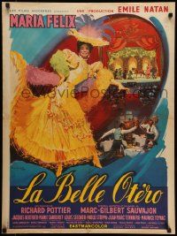 1f882 LA BELLA OTERO French 24x32 '54 great art of sexiest showgirl Maria Felix at Moulin Rouge!