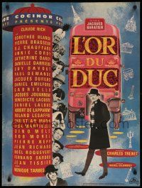 1f889 L'OR DU DUC French 23x31 '65 Claude Rich, Jacques Baratier all-star comedy, great montage!