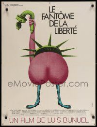 1f906 PHANTOM OF LIBERTY French 23x31 '84 Luis Bunuel, outrageous erotic Statue of Liberty art!