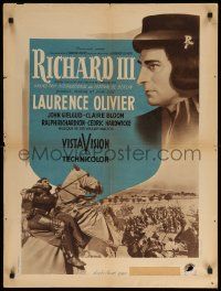 1f910 RICHARD III French 24x32 '56 Laurence Olivier as the director and in the title role!