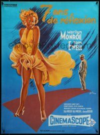 1f913 SEVEN YEAR ITCH French 23x31 R70s best art of Marilyn Monroe's skirt blowing by Grinsson!