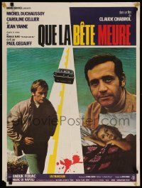 1f924 THIS MAN MUST DIE French 24x32 '69 Claude Chabrol's Que al bete meure!