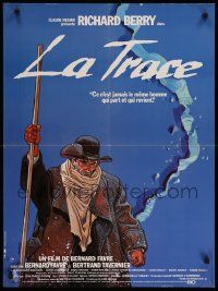 1f927 TRAIL French 23x32 '83 Richard Berry, cool artwork of man with walking stick by Moebius!