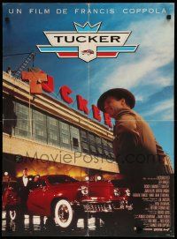 1f930 TUCKER: THE MAN & HIS DREAM French 23x31 '88 Francis Ford Coppola, image of Jeff Bridges!