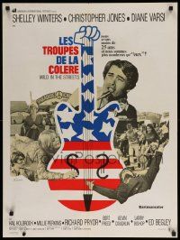 1f934 WILD IN THE STREETS French 24x32 '68 Christopher Jones & teens take over the U.S.!