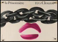1f936 WOMAN IN CHAINS French 23x31 '68 Henri Clouzot's La Prisonniere, Roger Excoffon artwork!
