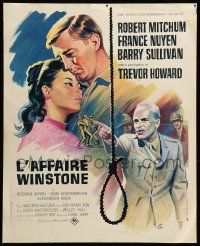 1f973 MAN IN THE MIDDLE French 18x22 '64 Mitchum, Sullivan, different noose art by Boris Grinsson!