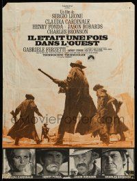 1f980 ONCE UPON A TIME IN THE WEST French 15x20 '68 Leone, art of Cardinale & Fonda by Landi!