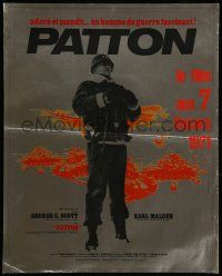 1f983 PATTON foil French 18x22 '70 General George C. Scott in World War II classic by Ferracci!