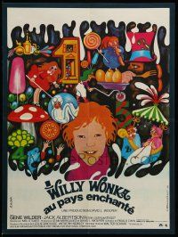 1f999 WILLY WONKA & THE CHOCOLATE FACTORY French 15x20 '71 Wilder, great different Bacha art!