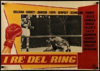 1f248 I RE DEL RING set of 2 Italian 19x27 pbustas '58 cool different images of classic boxers!