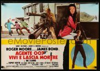 1f255 LIVE & LET DIE set of 10 Italian 18x26 pbustas '73 Roger Moore as Bond, sexy Jane Seymour!