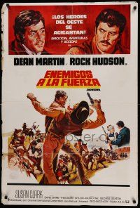 1f078 SHOWDOWN Mexican poster '73 Dean Martin, Susan Clark, Rock Hudson in western action!