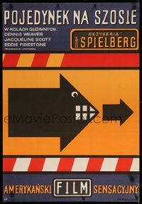 1f147 DUEL Polish 23x33 '75 Steven Spielberg, Dennis Weaver, great different Mlodozeniec art!