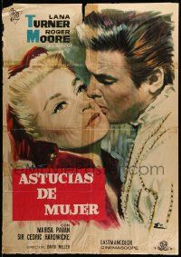 1f181 DIANE Spanish '65 sexy Lana Turner dares the devil, great close up romantic art!