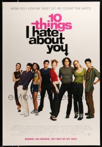 1g034 10 THINGS I HATE ABOUT YOU DS 1sh '99 Julia Stiles, Heath Ledger, modern Shakespeare!