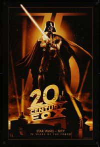 1g024 20TH CENTURY FOX 75TH ANNIVERSARY 27x40 commercial poster '10 Darth Vader, Star Wars!