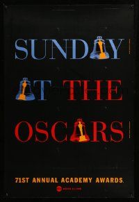 1g039 71ST ANNUAL ACADEMY AWARDS 1sh '99 Sunday at the Oscars, cool ringing bell design!