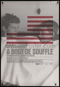 1g050 A BOUT DE SOUFFLE 1sh R10 Jean Seberg, Jean-Paul Belmondo, original French title!