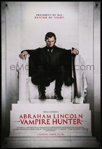 1g052 ABRAHAM LINCOLN: VAMPIRE HUNTER style B int'l advance DS 1sh '12 Walker in statue pose!