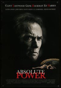 1g053 ABSOLUTE POWER 1sh '97 great image of star & director Clint Eastwood!