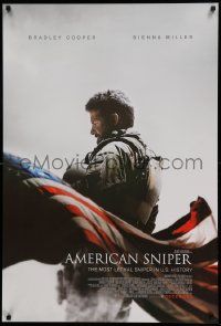 1g083 AMERICAN SNIPER int'l advance DS 1sh '14 December style, Eastwood, Cooper as Chris Kyle!
