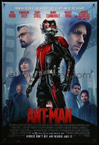 1g087 ANT-MAN advance DS 1sh '15 Paul Rudd in title role, Michael Douglas, Evangeline Lilly!