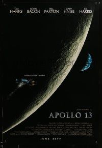1g088 APOLLO 13 advance 1sh '95 Ron Howard directed, Tom Hanks, image of module in moon's orbit!