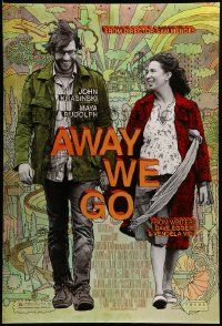 1g100 AWAY WE GO DS 1sh '09 Sam Mendes, John Krasinski & Maya Rudolph, cool artwork!