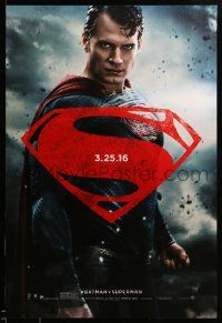 1g119 BATMAN V SUPERMAN teaser DS 1sh '16 waist-high image of Henry Cavill in title role!