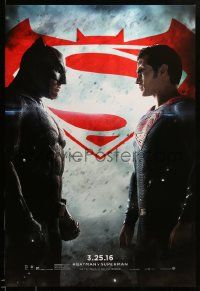 1g113 BATMAN V SUPERMAN teaser DS 1sh '16 Ben Affleck and Henry Cavill in title roles facing off!