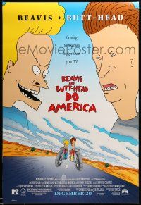 1g123 BEAVIS & BUTT-HEAD DO AMERICA advance DS 1sh '96 Mike Judge MTV juvenile delinquent cartoon!