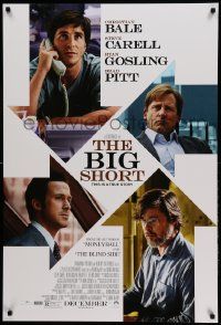 1g136 BIG SHORT advance DS 1sh '15 Christian Bale, Steve Carell, Ryan Gosling, Brad Pitt!