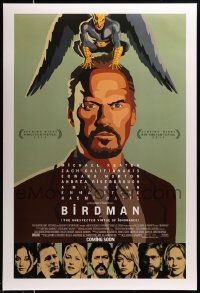 1g139 BIRDMAN style B int'l advance DS 1sh '14 Michael Keaton, Galifianakis, Norton, cool artwork!
