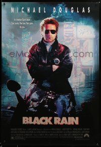 1g141 BLACK RAIN 1sh '89 Ridley Scott, Michael Douglas is an American cop in Japan!