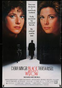 1g144 BLACK WIDOW 1sh '87 headshots of sexy Debra Winger & Theresa Russell!
