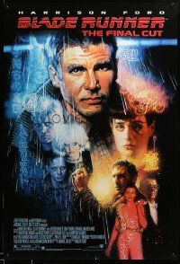 1g147 BLADE RUNNER DS 1sh R07 Ridley Scott sci-fi classic, art of Harrison Ford by Drew Struzan!