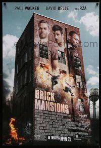 1g169 BRICK MANSIONS advance DS 1sh '14 Paul Walker, David Belle, Rza, Robert Maillet!