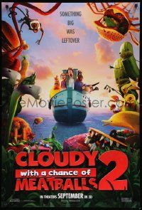 1g211 CLOUDY WITH A CHANCE OF MEATBALLS 2 teaser DS 1sh '13 something big was leftover!
