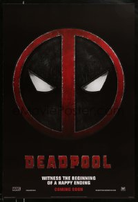 1g245 DEADPOOL style A int'l teaser DS 1sh '16 Reynolds, Marvel, the beginning of a happy ending!