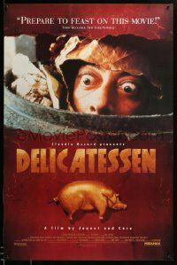 1g253 DELICATESSEN 1sh '91 Jean-Pierre Jeunet & Marc Caro, golden pig & man in trash!