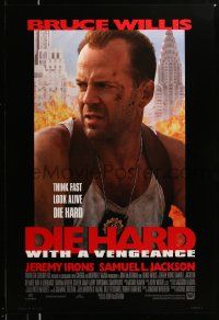 1g261 DIE HARD WITH A VENGEANCE style B DS 1sh '95 Bruce Willis, Jeremy Irons, Samuel L. Jackson