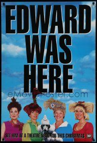 1g287 EDWARD SCISSORHANDS teaser DS 1sh '90 Tim Burton classic, great image of wacky haircuts!