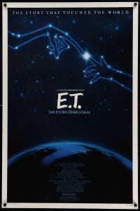 1g278 E.T. THE EXTRA TERRESTRIAL 1sh R85 Drew Barrymore, Spielberg, cool Alvin art