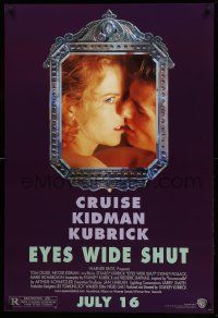 1g308 EYES WIDE SHUT advance DS 1sh '99 Kubrick, Tom Cruise & Nicole Kidman refelcted in mirror!