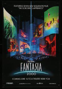 1g309 FANTASIA 2000 advance DS 1sh '99 Walt Disney cartoon set to classical music!