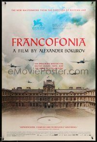 1g325 FRANCOFONIA DS 1sh '16 Alexander Sokurov, World War II partial-documentary, The Louvre!
