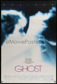 1g344 GHOST 1sh '90 classic romantic close up of dead Patrick Swayze & sexy Demi Moore!