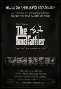 1g359 GODFATHER foil heavy stock 1sh R97 Francis Ford Coppola crime classic, top cast, Fujita art!